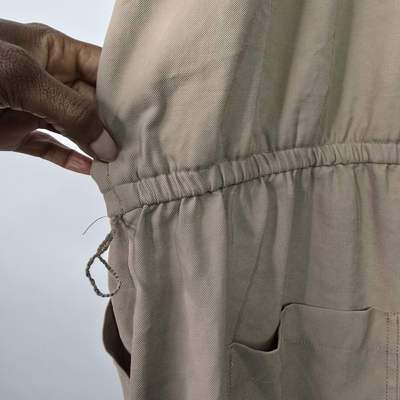 Simply Vera Vera Wang Tan Belted Utility Romper - Picture 3 of 11